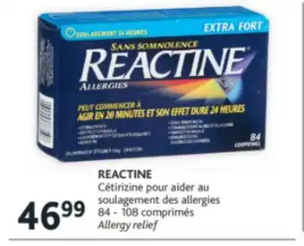 Brunet Reactine cétirizine pour aider au soulagement des allergies offer