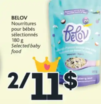Brunet Belov nourritures pour bébés sélectionnés offer