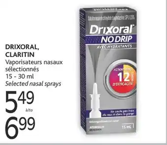 Brunet Drixoral, claritin vaporisateurs nasaux sélectionnés offer