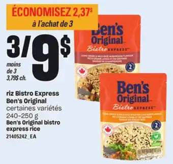 Provigo Riz bistro express ben's original, 240-250 g offer