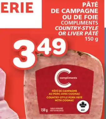 Marches Tradition Compliments country-style or liver pâté offer