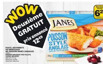 Marches Tradition Janes frozen breaded fish fillets, sticks or bites offer