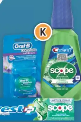 Brunet Crest, scope, oral b produits dentaires sélectionnés offer