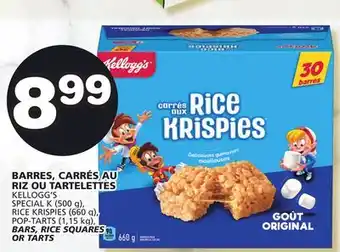 Marches Tradition Kellogg's special k (500 g), rice krispies (660 g), pop-tarts (1,15 kg), bars, rice squares offer