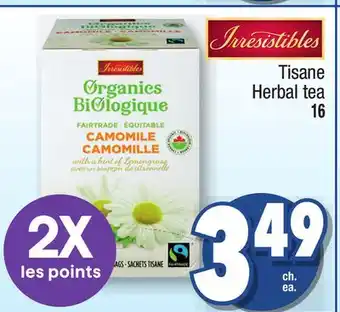 Jean Coutu Irresistibles herbal tea offer