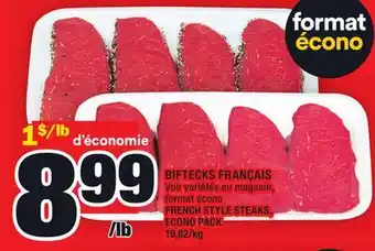 Super C Biftecks français | french style steaks offer
