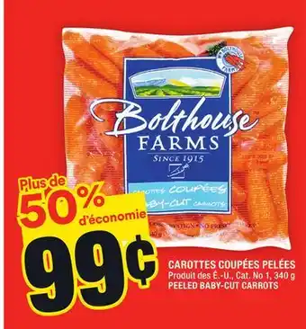 Super C Carottes coupées pelées | peeled baby-cut carrots offer