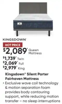 Dormez Vous Kingsdown silent parter fairhaven mattress offer