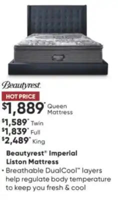 Dormez Vous Beautyrest imperial liston mattress offer