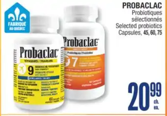 Jean Coutu Probaclac selected probiotics capsules offer