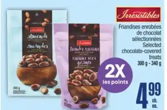 Jean Coutu Irresistibles selected chocolate-covered treats offer