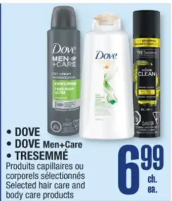 Jean Coutu Dove, dove men+care, tresemmé selected hair care and body care products offer
