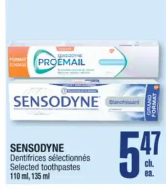 Jean Coutu Sensodyne selected toothpastes offer