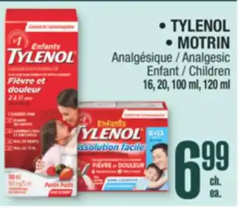 Jean Coutu Tylenol, motrin analgesic offer