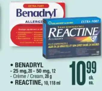 Jean Coutu Benadryl, reactine selected products offer