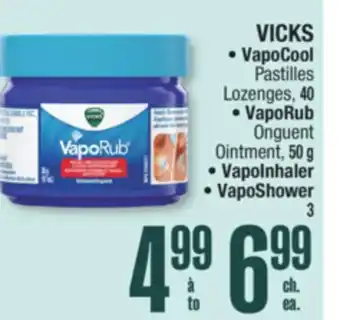 Jean Coutu Vicks lozenges, ointment offer
