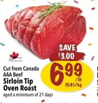 Farm Boy AAA Beef Sirloin Tip Oven Roast offer
