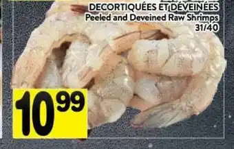 Supermarché PA Peeled and deveined raw shrimps offer
