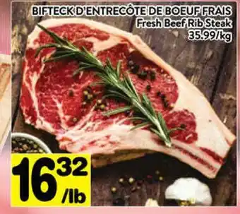 Supermarché PA Fresh beef rib steak offer