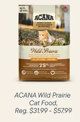 Petvalu Acana wild prairie cat food offer