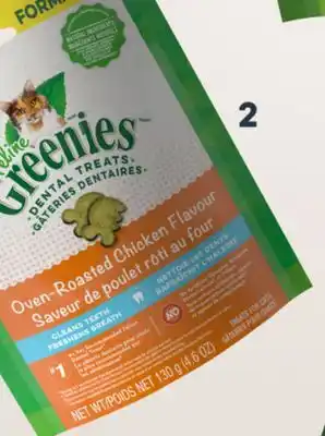 Petvalu Greenies catnip flavour dental cat treats offer