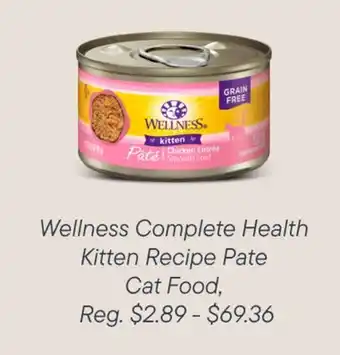 Petvalu Wellness complete health  kitten recipe pate cat food offer