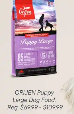 Petvalu Orijen puppy large dog food offer