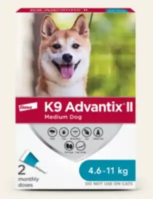 Petvalu K9 advantix ii for medium dogs offer