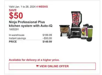 Costco Ninja professional plus kitchen system with auto-iq offer