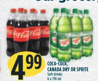 Marché Adonis Coca-cola, canada dry or sprite soft drinks offer
