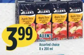 Marché Adonis Allen's juice offer