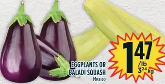 Marché Adonis Eggplants or baladi squash offer