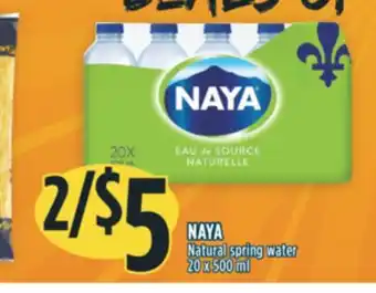 Marché Adonis Naya natural spring water offer
