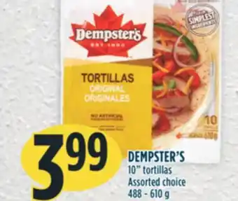 Marché Adonis Dempster's 10 tortillas offer