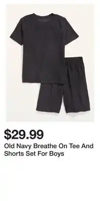 Old navy breathe on tee and shorts set for boys