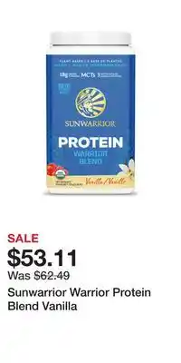 Well Sunwarrior warrior protein blend vanilla offer