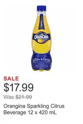 Costco Orangina sparkling citrus beverage 12 x 420 ml offer