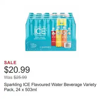 Costco Sparkling ice flavoured water beverage variety pack, 24 x 503ml offer