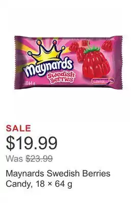 Costco Maynards swedish berries candy, 18 × 64 g offer