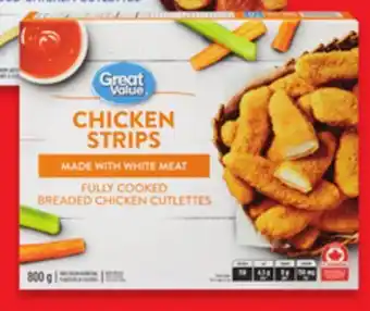 Walmart Great value breaded chicken strips offer
