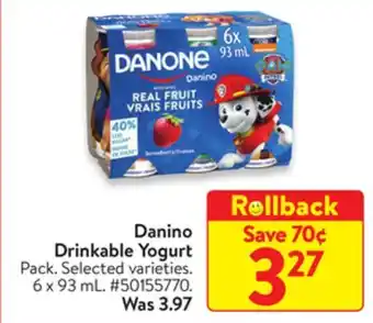 Walmart Danino drinkable yogurt offer