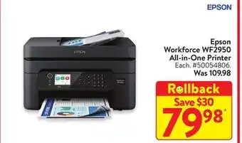 Walmart Epson workforce wf2950 all-in-one printer offer