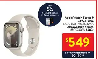 Walmart Apple watch series 9 gps 41 mm offer