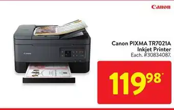 Walmart Canon pixma tr7021a inkjet printer offer