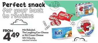 Longo's Mini babybel, the laughing cow cheese or kiri cream cheese offer