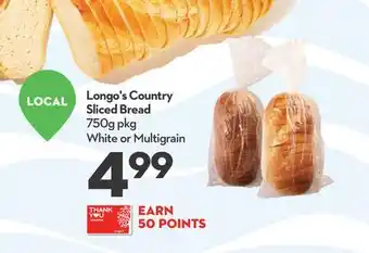 Longo's Longo's country sliced bread offer