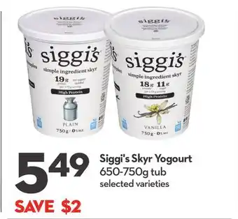 Longo's Siggi's skyr yogourt offer