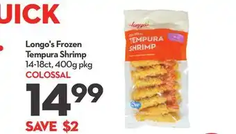 Longo's Longo's frozen tempura shrimp offer