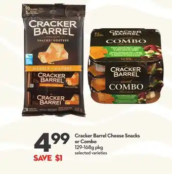 Longo's Cracker barrel cheese snacks or combo offer