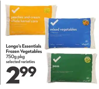 Longo's Longo's essentials frozen vegetables offer